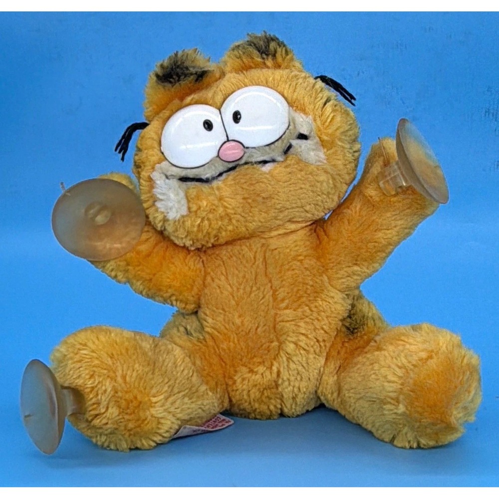 VTG 1981 Garfield Attack Cat Plush Window Cling Dakin READ-MISSING 1 Suction Cup